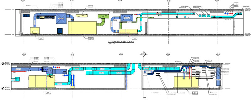 HVAC Duct Section View 01